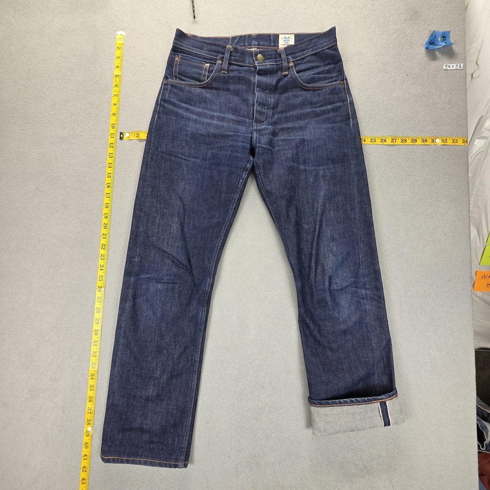 VTG Left Field Jeans Selvedge USA White Oak Cone Whiskers‎ Honeycomb Fits 30x31
